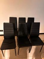 Set van 6 zwarte eetkamerstoelen – modern design, Maison & Meubles, Chaises, Enlèvement, Noir