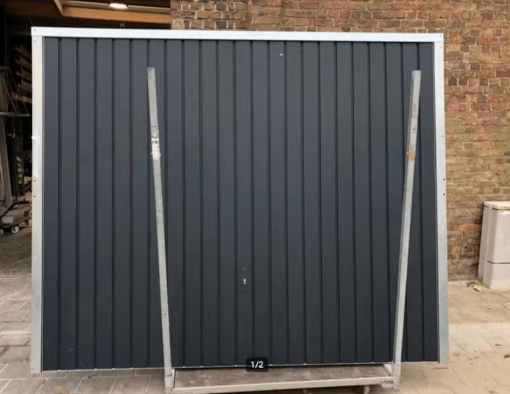 garagepoort kantelpoort manueel GRIJS, Doe-het-zelf en Bouw, Ophalen, Gebruikt