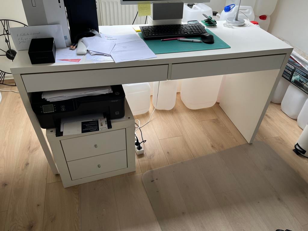 Bureau Ikea Miche avec petite armoire, Enlèvement, IKEA, Bureau-armoire combiné, Moderne