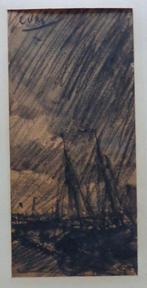 EUGEEN VAN MIEGHEM / DONKER WEER / ORIGINEEL WERK / 32x24cm, Antiek en Kunst, Ophalen of Verzenden