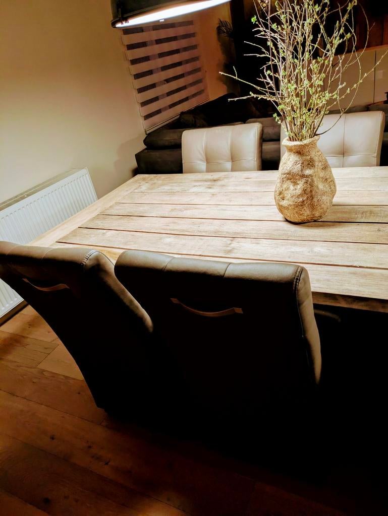 Ensemble de 6 pièces en cuir avec roulettes robustes, Maison & Meubles, Chaises, Enlèvement