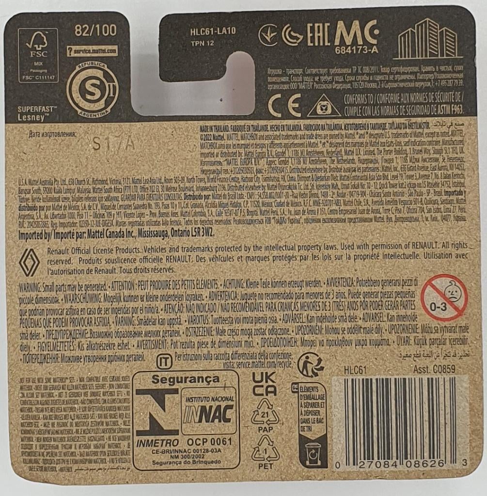 Matchbox - 2022 Renault Twizy - HLC61 - 1:64, Neuf, 333 Continental Boulevard, El Segundo, CA 90245, United States, Service.mattel.com