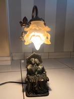 Tafellamp met bronzen beeld, Ophalen