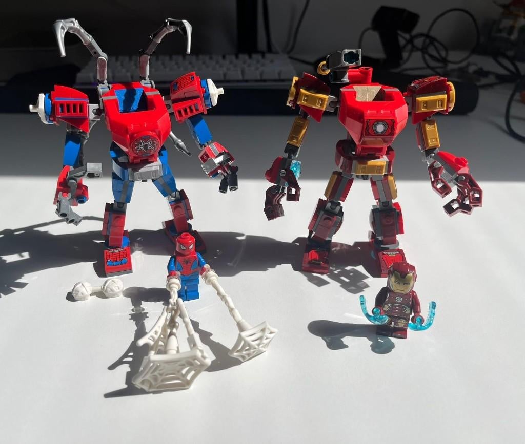 Lego Marvel - Spider Man & Iron Man Mechs, Kinderen en Baby's, Speelgoed | Duplo en Lego, Zo goed als nieuw, Lego, Complete set