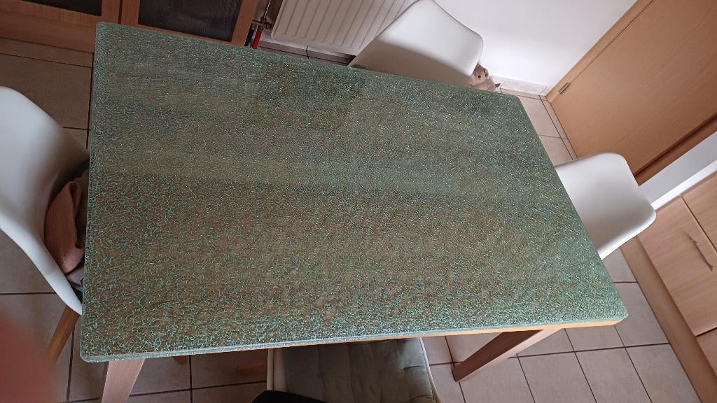 Tafelblad glas, Ophalen, 100 tot 150 cm, 50 tot 100 cm, Modern