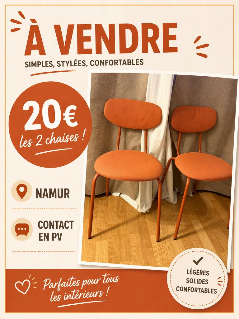 Chaise IKEA, Maison & Meubles, Chaises, Enlèvement, Comme neuf, Tissus, Deux