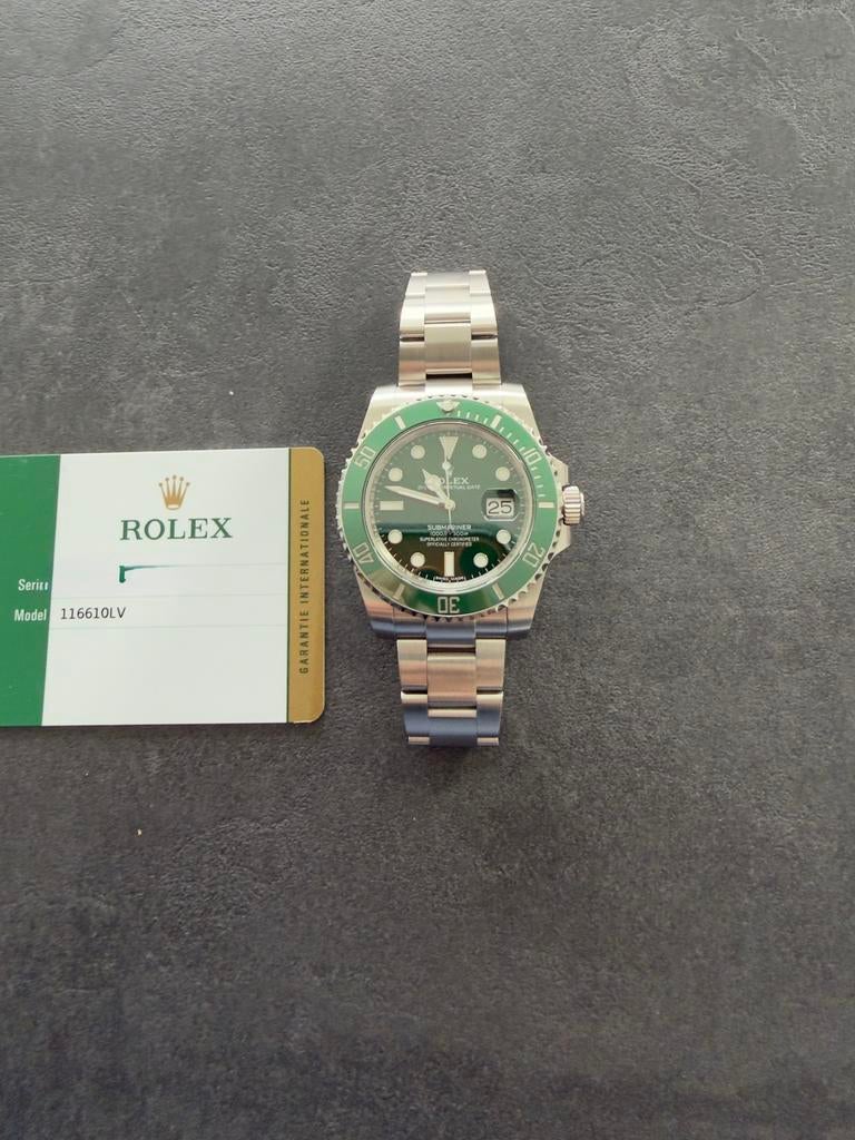 Rolex SUBMARINER 116610LV HULK, Bijoux, Sacs & Beauté, Montres | Hommes, Montre-bracelet, Rolex, Enlèvement ou Envoi, Acier