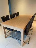 Tafel + 6 stoelen, Huis en Inrichting, Tafels | Eettafels, Ophalen, 50 tot 100 cm, Zo goed als nieuw, Vijf personen of meer