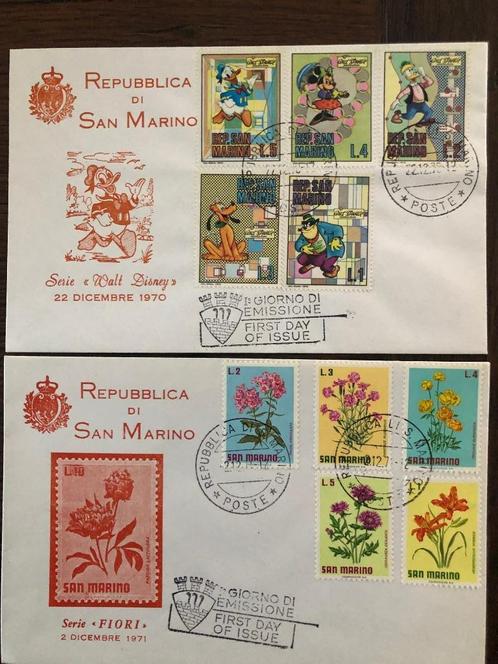Eerste dag postzegel enveloppe San Marino, Postzegels en Munten, Postzegels | Europa | Overig, Gestempeld, Overige landen, Ophalen of Verzenden
