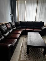 Vintage leren zetel, Huis en Inrichting, Zetels | Zetels, Ophalen, Gebruikt, Minder dan 75 cm, Hoekbank