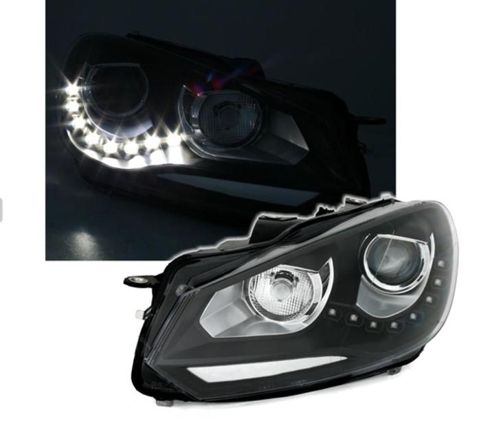 VW Golf 6 led, Xenon look koplampen set, Auto-onderdelen, Verlichting, Volkswagen, Ophalen of Verzenden
