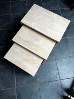 Travertin tafeltjes 34 (D) x 54 (B) x 44 (H) cm, Antiek en Kunst, Ophalen