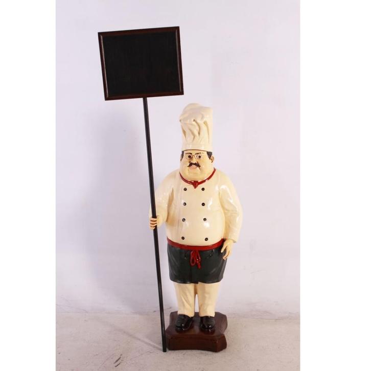 Cook 3 ft. – Kok beeld Hoogte 111 cm Beschrijfbaar, Verzamelen, Beelden en Beeldjes, Nieuw, Ophalen