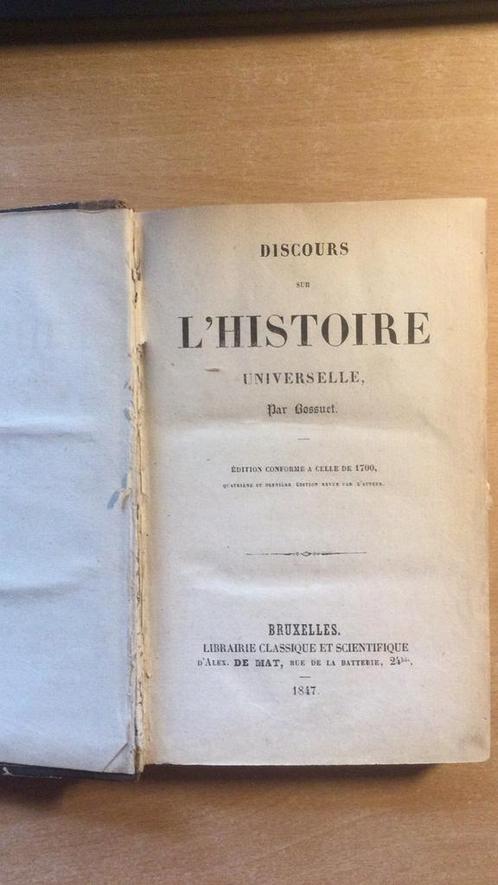 Bossuet Histoire Universelle, Livres, Histoire mondiale, Utilisé, Enlèvement ou Envoi