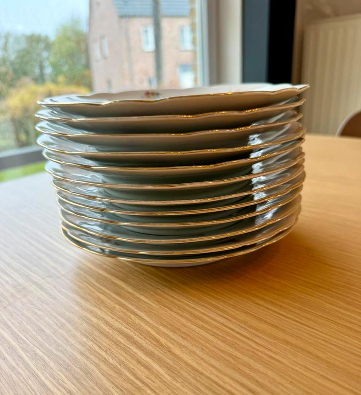 Antiek servies Johann Seltmann Vohenstrauss-12 kleine borden, Antiek en Kunst, Antiek | Servies compleet, Ophalen of Verzenden