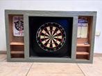 Houten dartcabinet en oche, Sport en Fitness, Darts, Ophalen, Dartbord