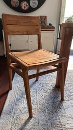 Set van 6 eetkamer stoelen in teak, Huis en Inrichting, Ophalen, Bruin, Zo goed als nieuw, Vijf, Zes of meer stoelen
