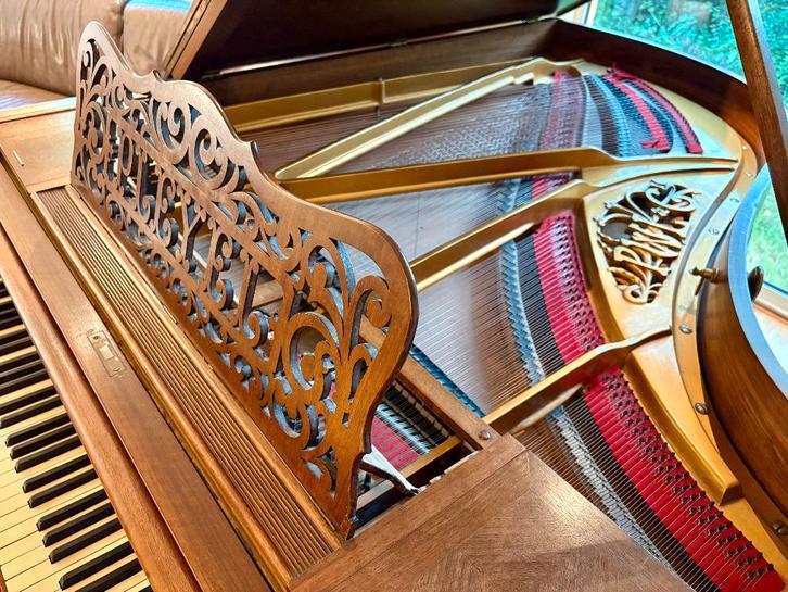 Vlaugelpiano Pleyel, Muziek en Instrumenten, Piano's, Gebruikt, Vleugel, Bruin, Ophalen