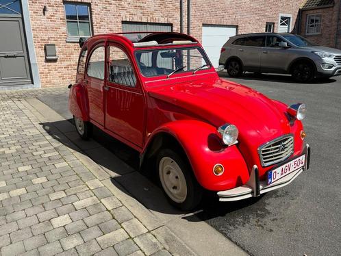 CITROEN 2CV6 SPECIAAL, Auto's, Oldtimers, Particulier, Citroën, Benzine, Berline, 4 deurs, Handgeschakeld, Rood, Zwart, Overige bekleding