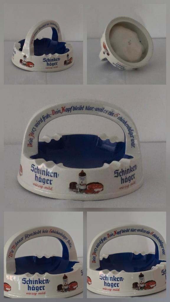 Asbak Schínken: häger, Verzamelen, Rookartikelen, Aanstekers en Luciferdoosjes, Zo goed als nieuw, Asbak, Ophalen of Verzenden