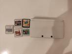 1 witte Nintendo 3ds-console + 5 spellen, Games en Spelcomputers, Spelcomputers | Nintendo 2DS en 3DS, Ophalen of Verzenden, 3DS