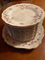 Vintage, 12 dessertborden en taartschotel, Huis en Inrichting, Keuken | Servies, Ophalen, Zo goed als nieuw, Bord(en)