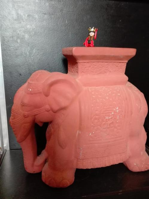 159) Grote olifant ( plantenhouder ) 42cm hoog, 50 cm lang, Antiquités & Art, Art | Sculptures & Bois, Enlèvement
