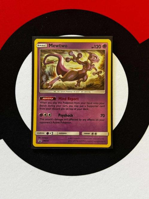 Pokémon - Mewtwo - SM214 - Holo Promo - NM, Hobby en Vrije tijd, Verzamelkaartspellen | Pokémon, Zo goed als nieuw, Losse kaart
