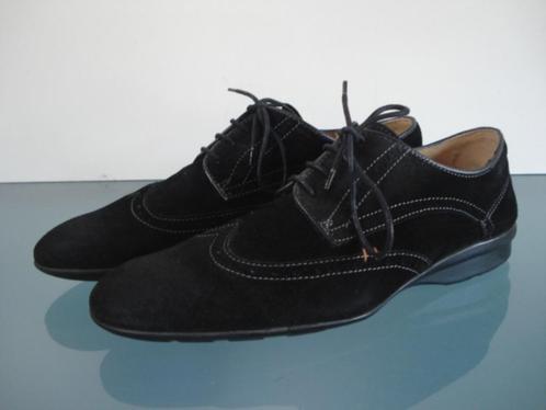 Gratis Verzenden | Van Lier zwarte suede schoenen 42, Vêtements | Hommes, Chaussures, Comme neuf, Chaussures à lacets, Noir, Envoi
