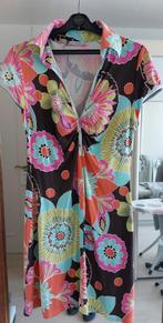 Robe manche courte grosses fleurs colorée psychédélique 38, Kleding | Dames, Maat 38/40 (M), Maille Mademoiselle, Overige kleuren