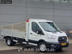 Ford Transit 130pk Open Laadbak Dubbellucht Trekhaak Airco C, Auto's, Bestelwagens en Lichte vracht, Euro 6, 4 cilinders, Wit