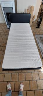 Kinder/1 persoonsbed 90 cm op 2 m met beddengoed, Matras, 90 cm, Zo goed als nieuw, Ophalen