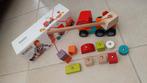 Cubika houten vrachtwagen met magnetische blokken, Kinderen en Baby's, Ophalen of Verzenden
