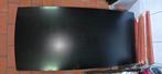 Eettafel zwart 1m80cmx97cm, houten poten, Huis en Inrichting, Ophalen, Gebruikt