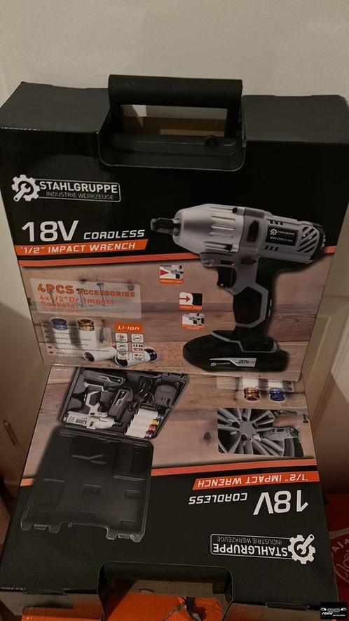Stahlgruppe slagmoer accu tol NIEUW IN DOOS, Doe-het-zelf en Bouw, Gereedschap | Boormachines, Nieuw, Boor- en Schroefmachine