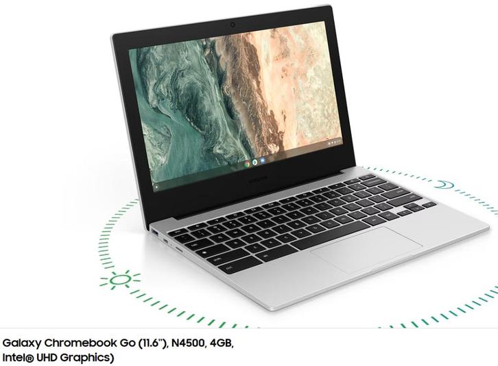 Samsung Galaxy Chromebook Go, Computers en Software, Chromebooks, Nieuw, 11 inch, 4 GB of minder, 64 GB, Azerty, Ophalen of Verzenden
