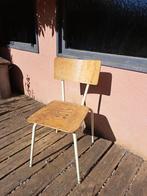 Vintage schoolstoel, Huis en Inrichting, Stoelen, Ophalen, Gebruikt, Metaal, Vintage