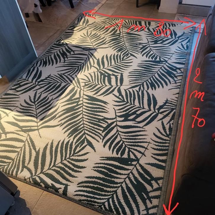 Tapis extérieur 1m80/2m70., Maison & Meubles, Chambre à coucher | Linge de lit, Enlèvement