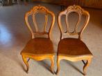 ANTIEKE ELEGANTE MAAR STIJLVOLLE STOELEN - 2 stuks, Ophalen, Gebruikt, Twee, Bruin
