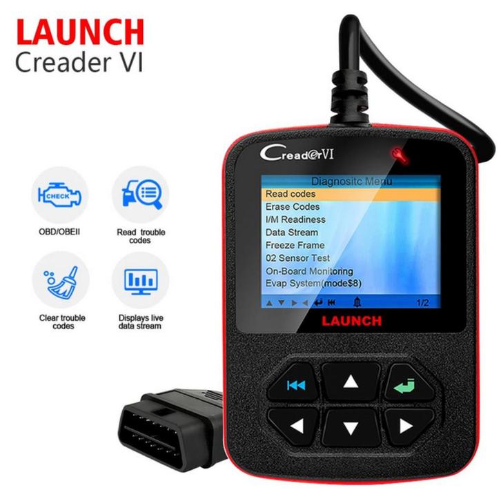 Lecteur OBD2 Launch CReader VI, Autos : Divers, Outils de voiture, Comme neuf, Enlèvement