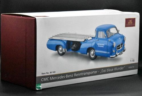 Mercedes-Benz Racing Car Transporter "The blue wonder" CMC, Hobby en Vrije tijd, Modelauto's | 1:18, Nieuw, Ophalen