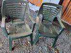 2 tuinstoelen, Ophalen, Gebruikt, Kunststof, Stapelbaar