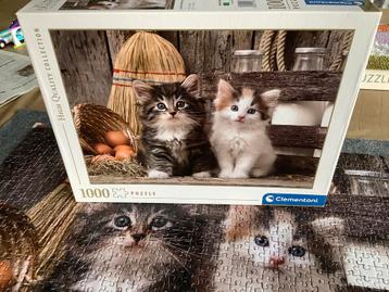 Puzzel Clementoni 1000 stuks Lovely kittens 70 x 50 cm beschikbaar voor biedingen