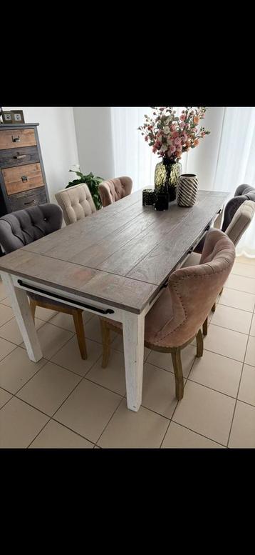 Eetkamer Tafel en storlen Rivièra maison beschikbaar voor biedingen