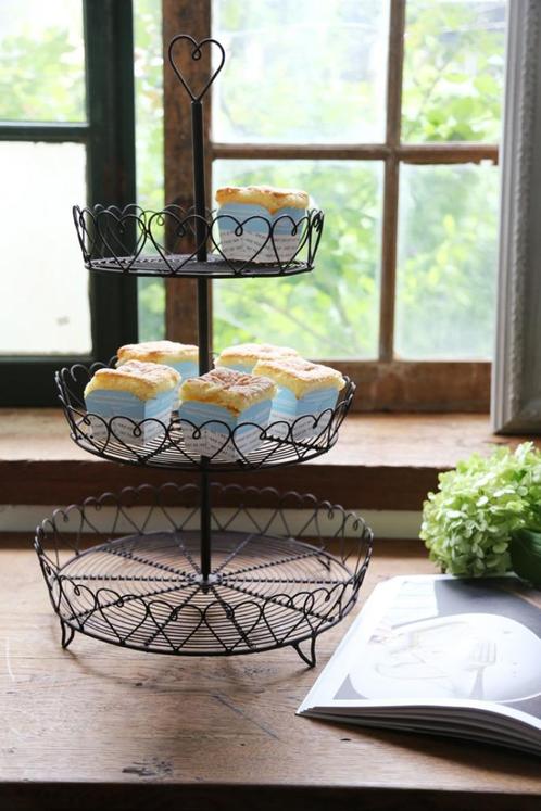 Draad Etagere 3 Niveaus - Landelijk Hartjes-, Huis en Inrichting, Woonaccessoires | Etagères, Nieuw, Ophalen of Verzenden