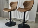 2 CHAISES BAR, Ophalen, Zo goed als nieuw, Metaal, In hoogte verstelbaar