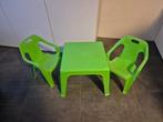 kindertafel met stoeletjes groen, Kinderen en Baby's, Ophalen, Zo goed als nieuw, Stoel(en)