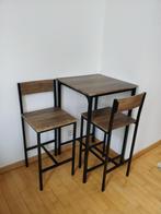 Hoge tafel en twee stoelen, Huis en Inrichting, Ophalen, Gebruikt