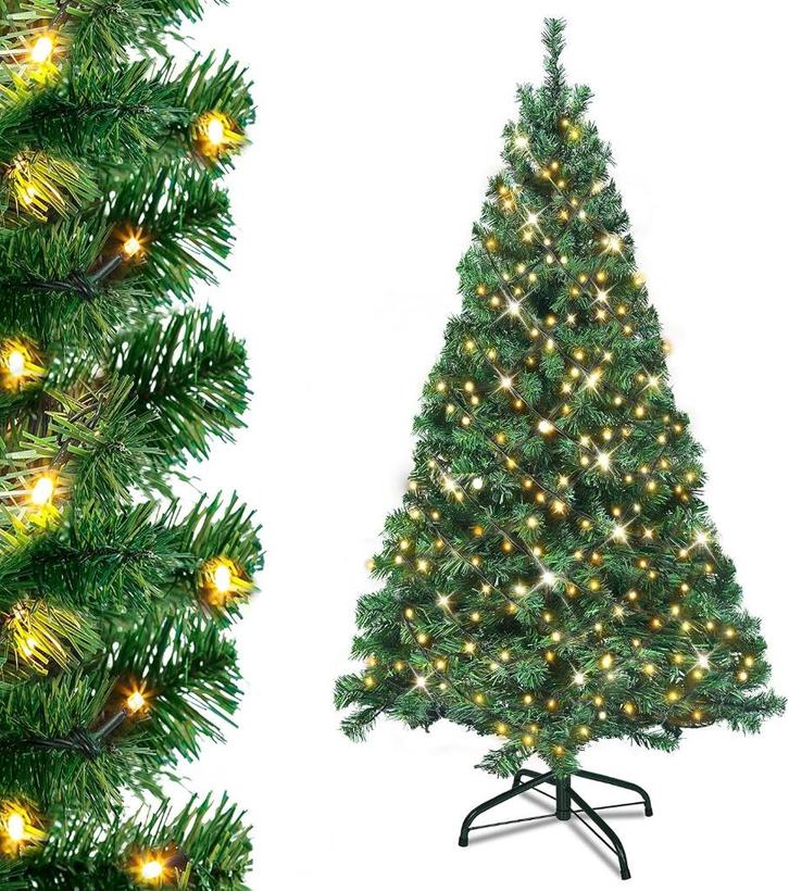 Klassieke Kerstboom 210cm, Groen. Inclusief Led-Verlichting., Diversen, Kerst, Nieuw, Ophalen of Verzenden