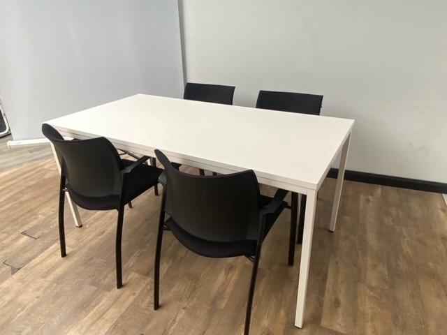 Kantinetafel wit (160), Huis en Inrichting, Tafelkleden, Ophalen of Verzenden